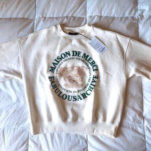 NEW Fabulous Archive sweatshirt crewneck cream/ivory